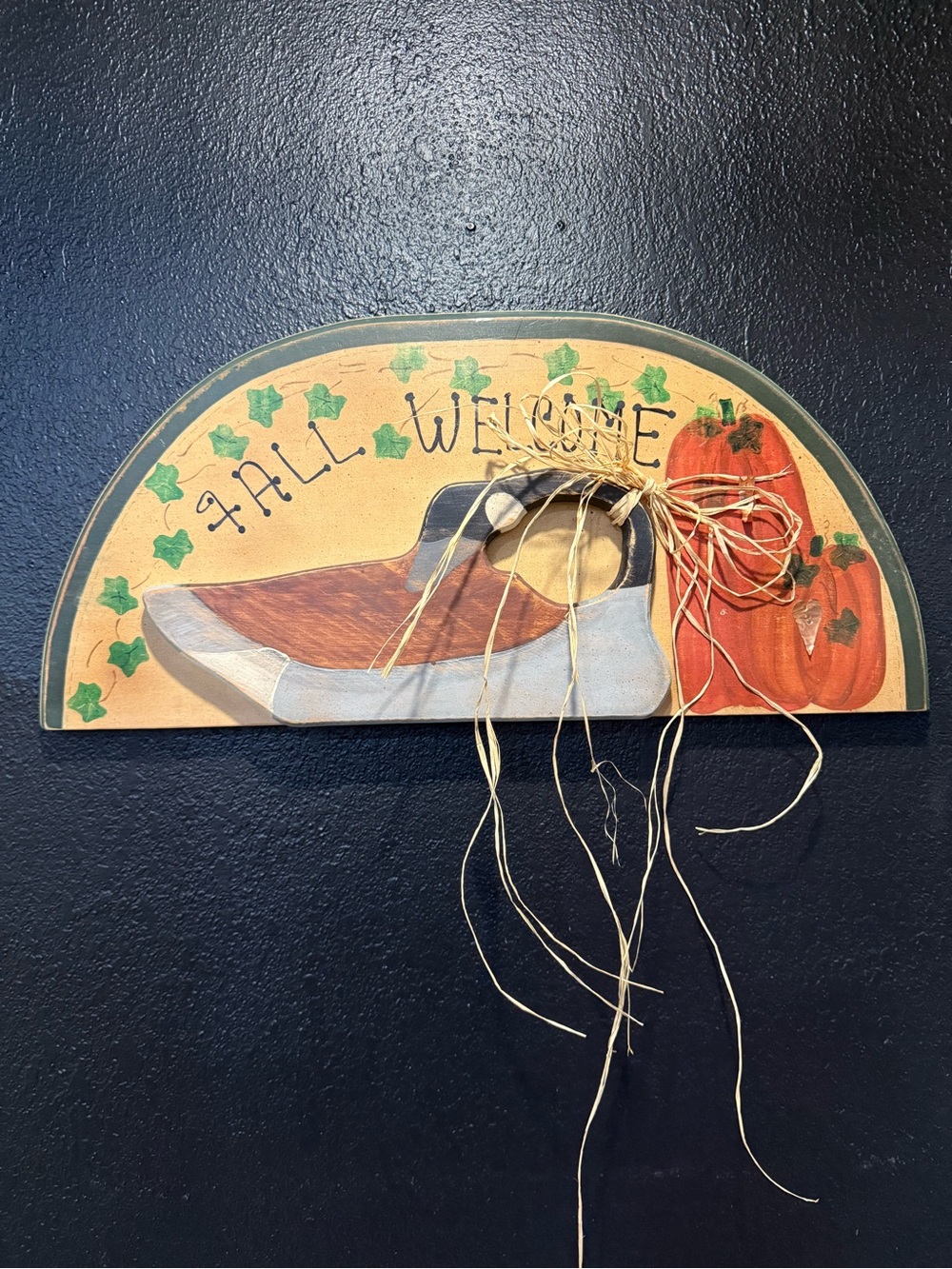 Fall Welcome Sign Goose Wooden Wall Hanging Pumpkin
